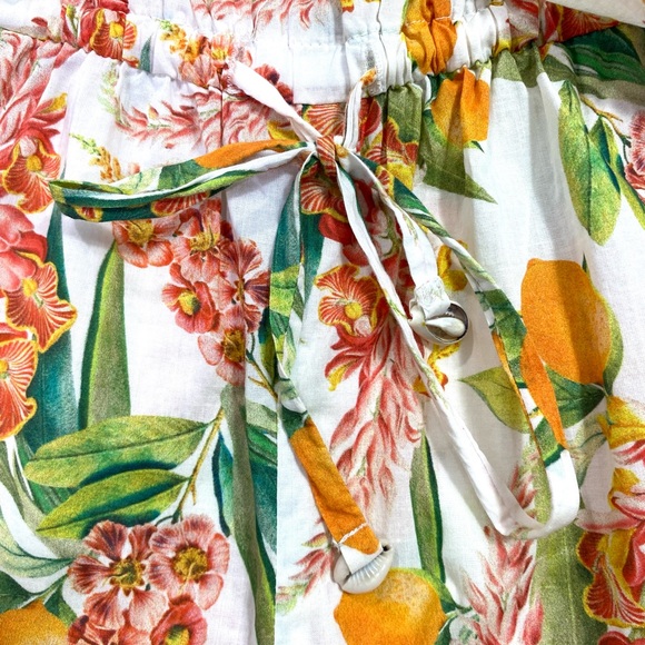 Shore Brand 100% Cotton Lemon Tree Citrus Print Strapless Romper Size Small - Picture 3 of 7